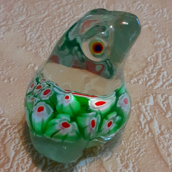 Other - Vintage Millefiori Crystal Frog figurine